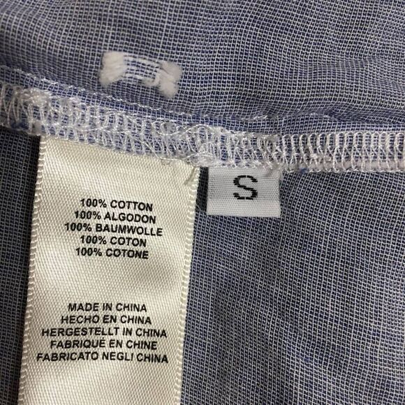 Cloth & Stone "Dot" Tie Front Shirt Top Size Small - Picture 7 of 7